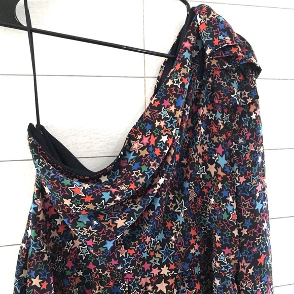 J.Crew Black Kaleidoscope Star One Shoulder Dress - Picture 8 of 8